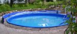 TROPIKO pool roofing for the extended swimming season, a warm pool and azure clean water. For above ground and inground (circular / round) garden pools. Pool cover.